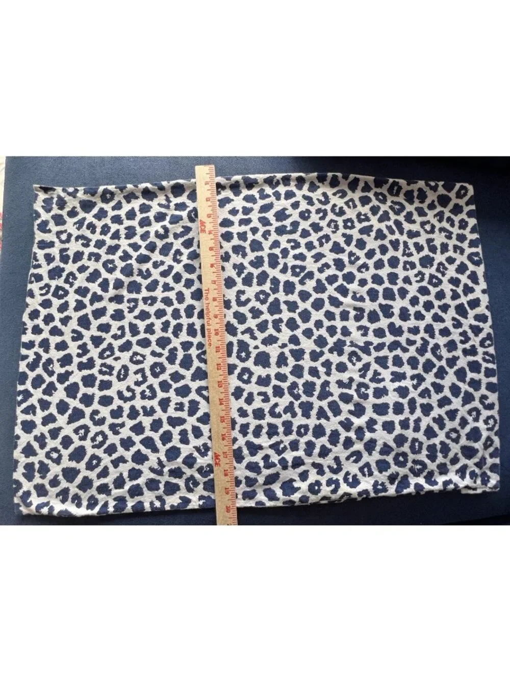 PR Ikea KVASTFIBBLA Pillowcases BLUE Wht Animal Print Leopard Cheetah STD Cotton
